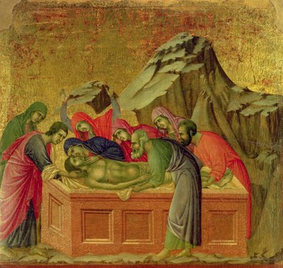 Maesta: De Begrafenis van Christus door Duccio di Buoninsegna